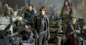 Felicity Jones is Jyn Erso, the key component to the rebellion, before anyone named "Skywalker" comes along.